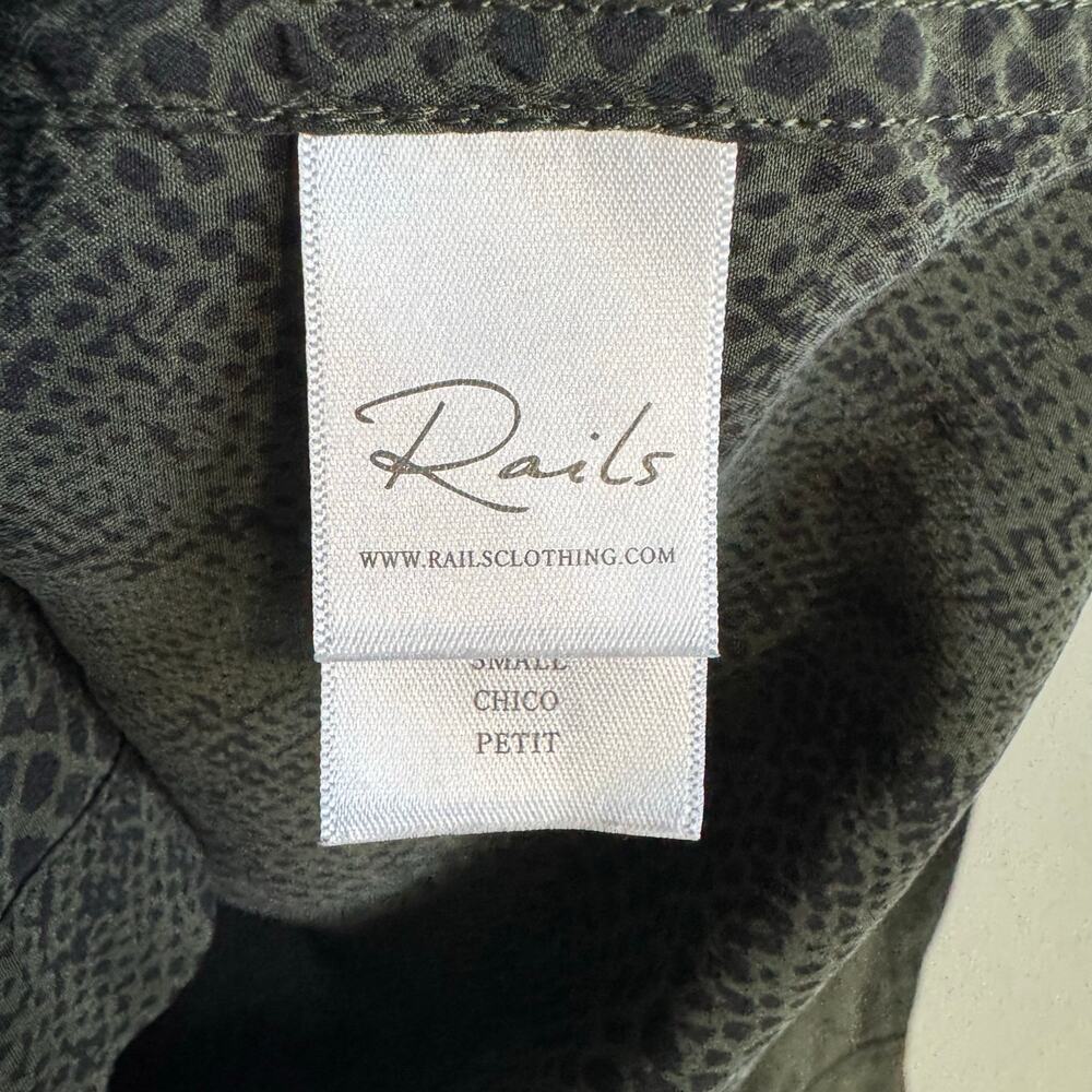 Rails Kate Silk Python Print Button Down Blouse I… - image 6